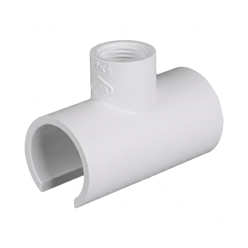 PVC Pressure Snap-On Faucet Tee 25mm x 15mm (1" x 1/2")