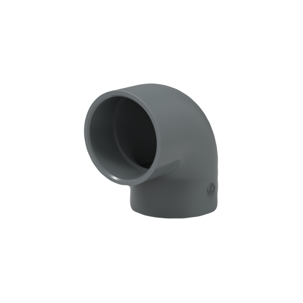 RACCORD dark grey PVC 200mm 90 degree elbow