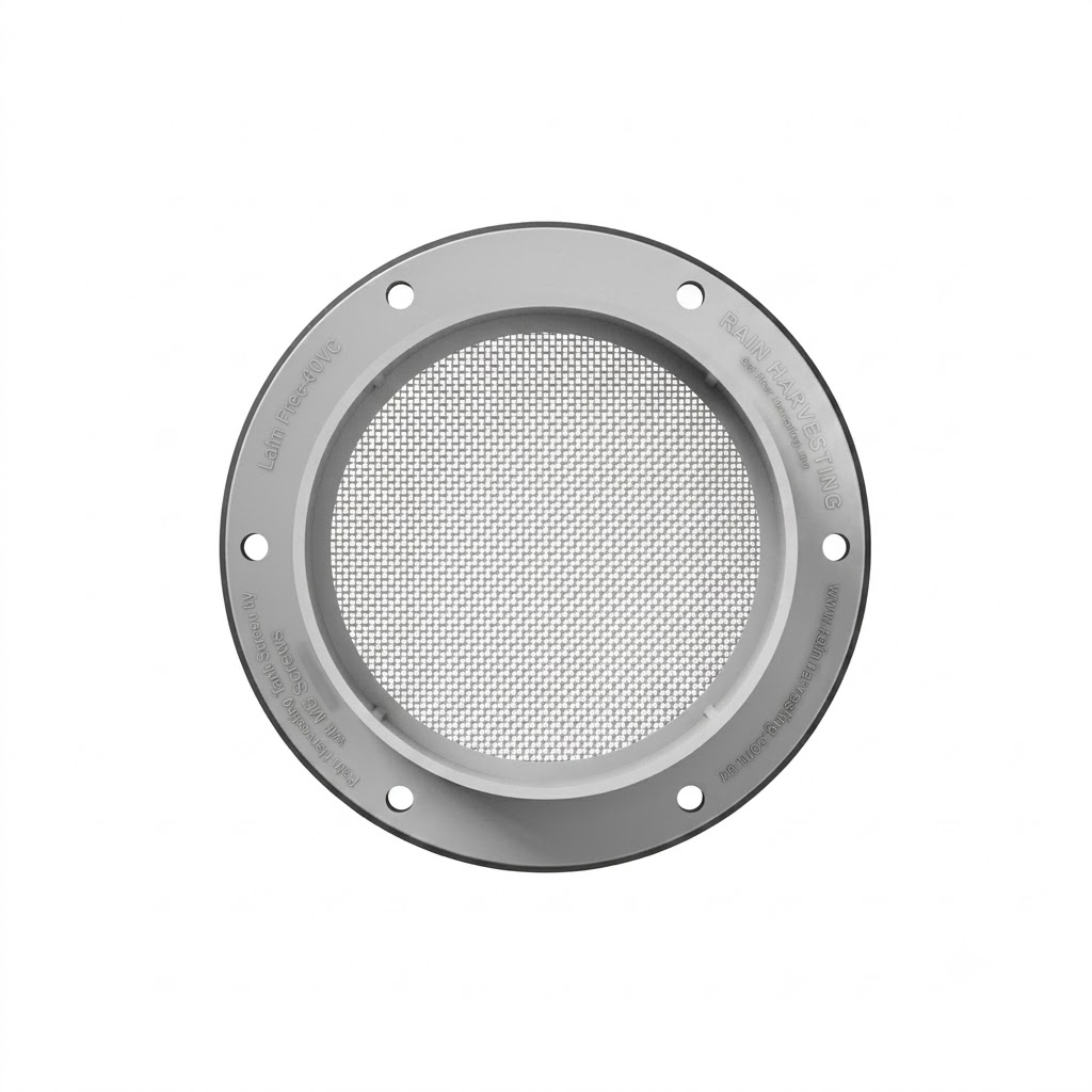 Rain Harvesting Flanged Tank Overflow Kit Flat 90mm Socket (includes Flange, Gasket, Mosquito-Proof Screen, Screws)