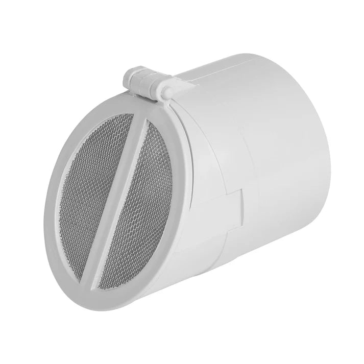 Rain Harvesting Overflow Flap Valve with Vented Screen 90mm