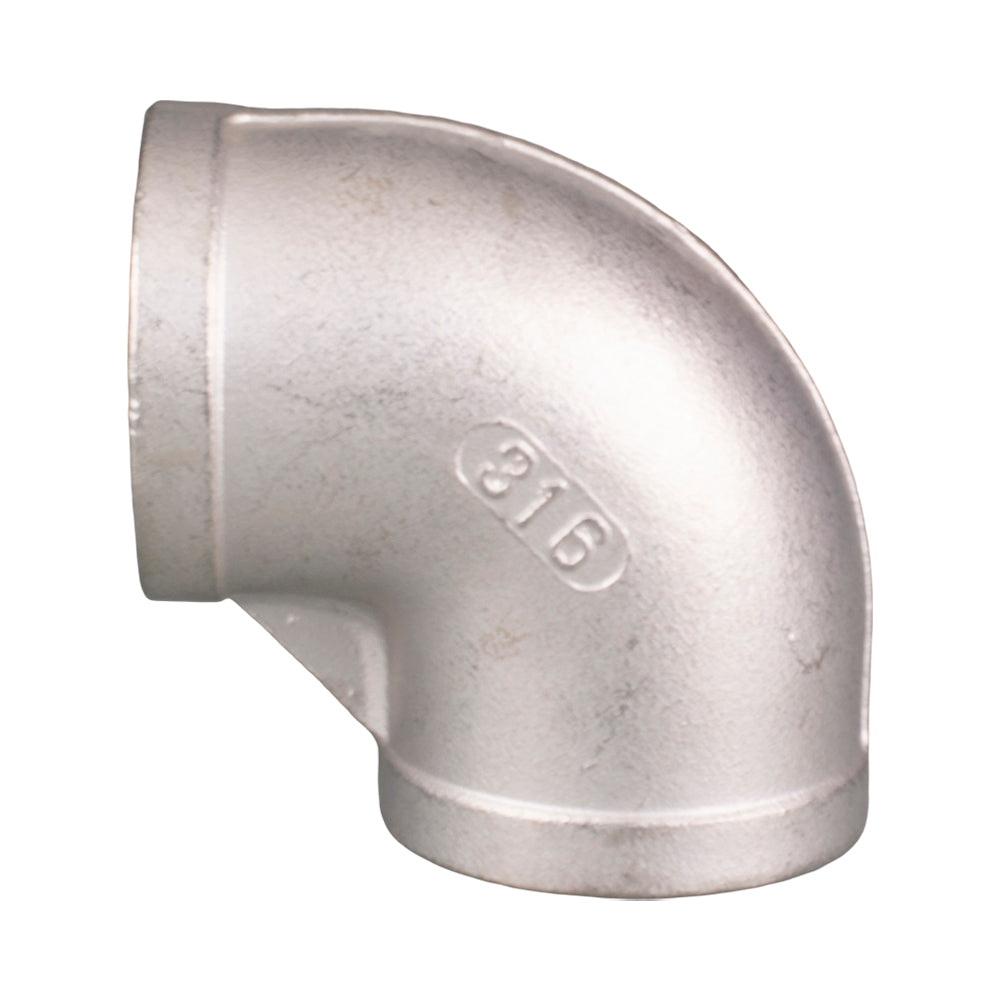Stainless Steel Elbow 90° Threaded BSP 15mm (1/2")