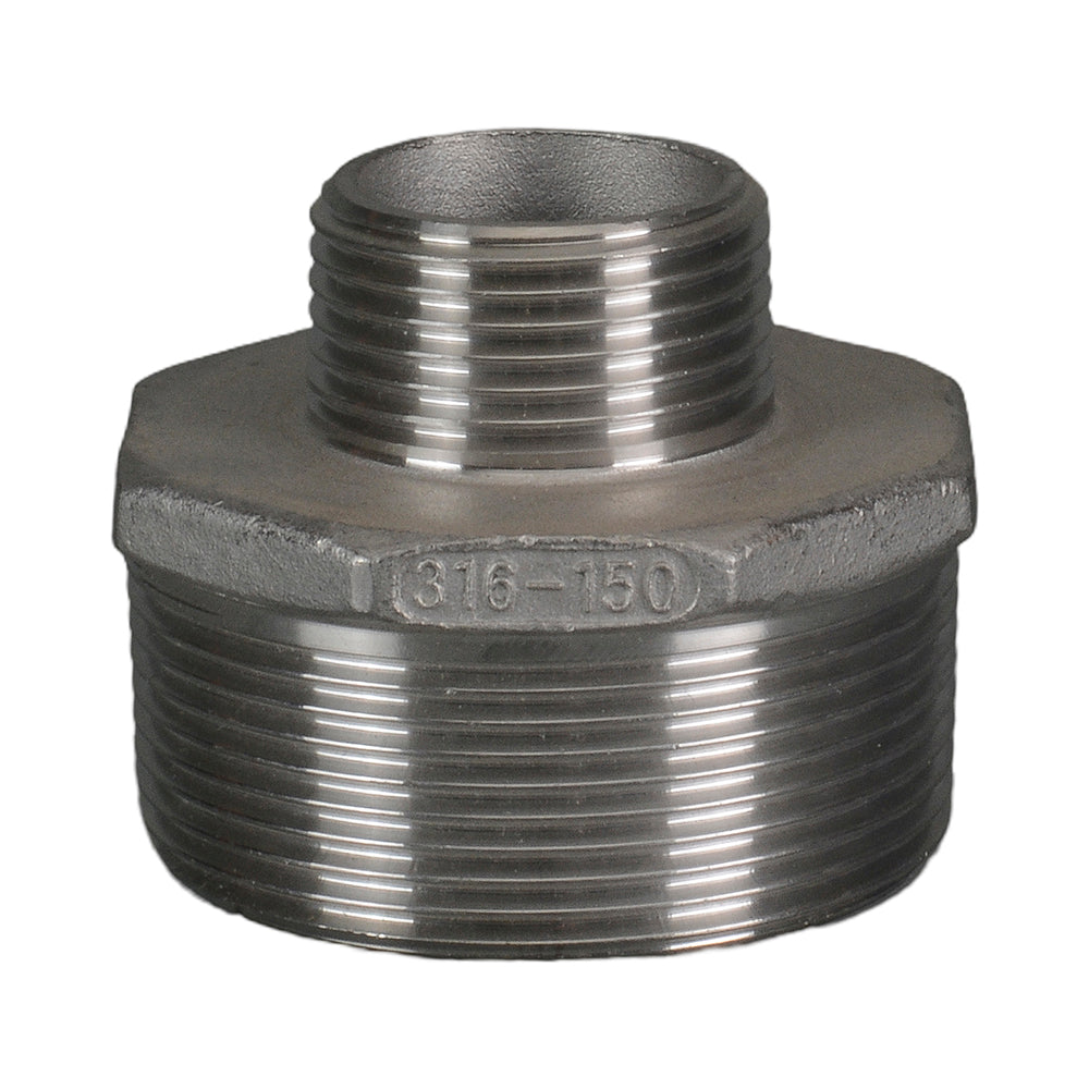 Stainless Steel Nipple Reducing Threaded BSP 50mm x 32mm (2" x 1 1/4")