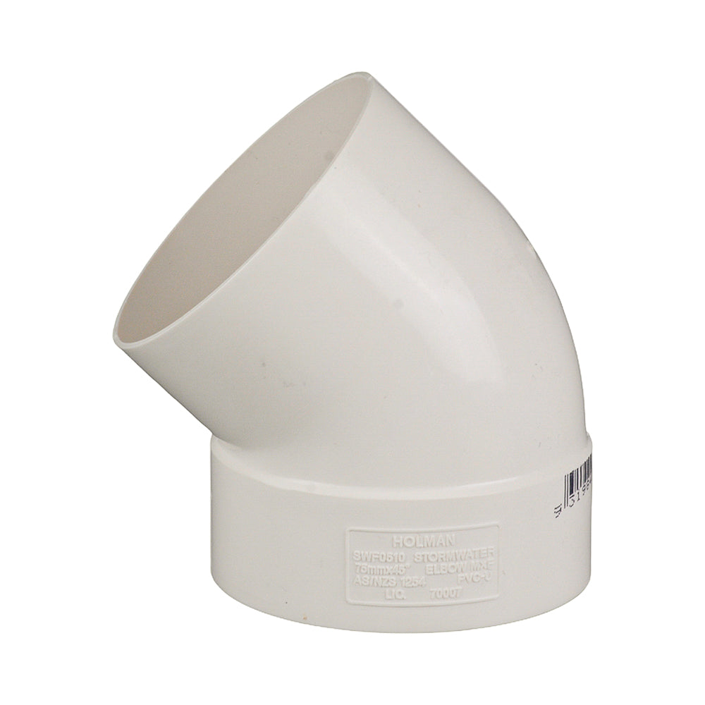 Stormwater Elbow 45° MF 75mm
