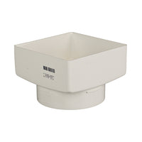 Stormwater Rectangle Downpipe Adaptor 100mm x 100mm to 90mm Pipe