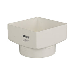 Stormwater Rectangle Downpipe Adaptor 100mm x 100mm to 90mm Pipe