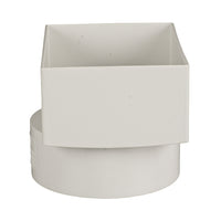 Stormwater Rectangle Downpipe Adaptor 100mm x 80mm to 90mm Pipe