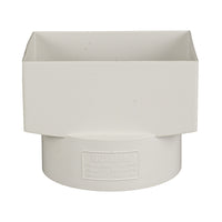 Stormwater Rectangle Downpipe Adaptor 100mm x 80mm to 90mm Pipe