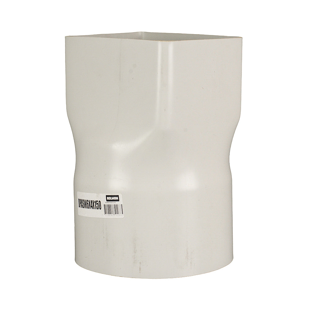 Stormwater Rectangle Downpipe Adaptor 150mm x 150mm to 150mm Pipe