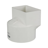Stormwater Rectangle Downpipe Adaptor 80mm x 50mm to 90mm Pipe