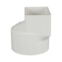 Stormwater Rectangle Downpipe Adaptor 80mm x 50mm to 90mm Pipe