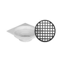 Stormwater Finishing Collar and Grate Square 150mm x 150mm to 90mm Into Pipe