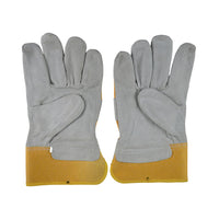 ING-CO Leather Gloves with Cotton Back