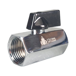 Valves Brass Ball 1/4 BSP Female Mini Chrome Plated