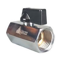 Valves Brass Ball 1/4 BSP Female Mini Chrome Plated