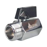 Chrome Plated, Brass Ball Valve 1/4" BSP Male x BSP Female