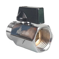 Chrome Plated, Brass Ball Valve 1/4" BSP Male x BSP Female