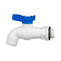 PVC Mini Ball Valve Hose Bib Cock, M Thread - 1/2" (15mm)